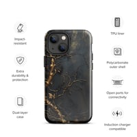 Image 16 of Gold and Black Tattered Texture Gnarled Roots Goth Inspired Tough Case for iPhone®