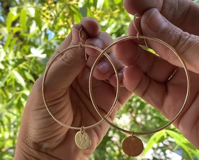 Image of Golden Medallion Hoops 