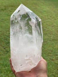 Image 14 of Clear Quartz Twin Points On Display Stand #1848