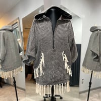 Image 3 of Black & White Throw Hoodie