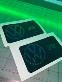 Image 4 of X2 Vw Golf Mk7 Sun-visor airbag Cover sticker overlay