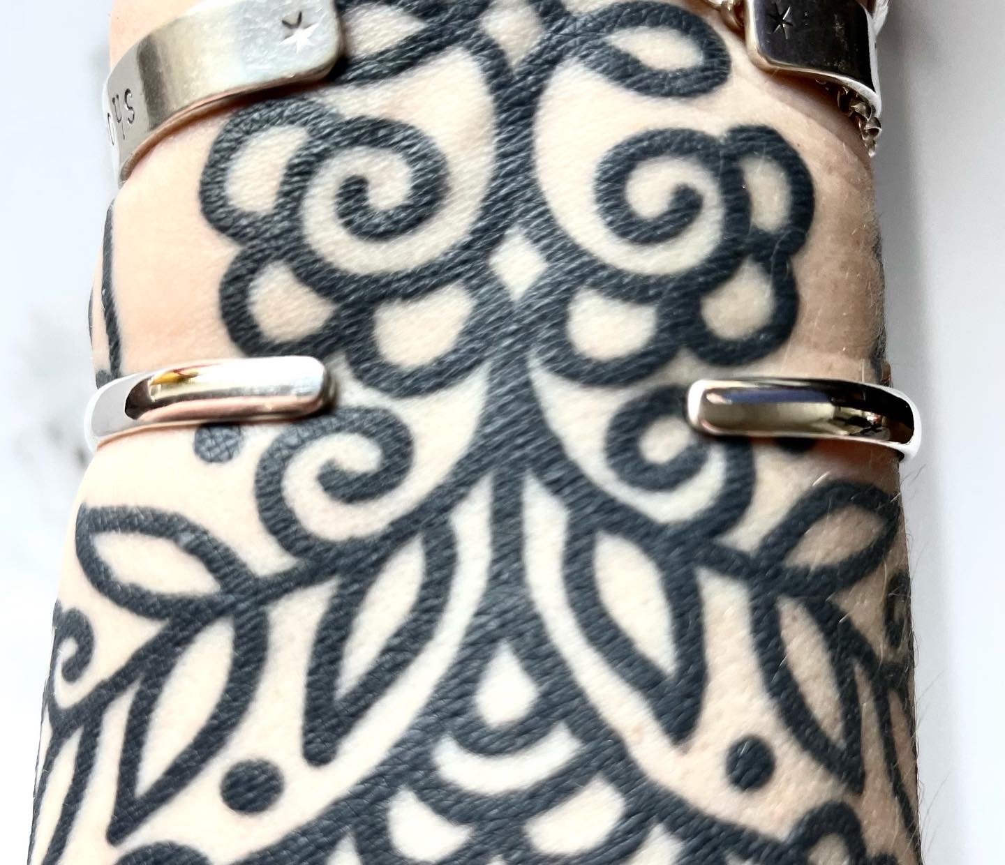 Image of Handmade Sterling Silver Twisted Cuff Bracelet 
