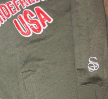 Image of BIG CHEST logo hoodie (Heather olive) 