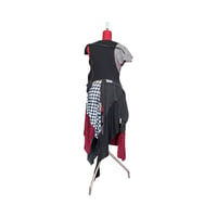 Image 4 of "Eat the Rich" Upcycled Punk Maxi Dress – One of a Kind