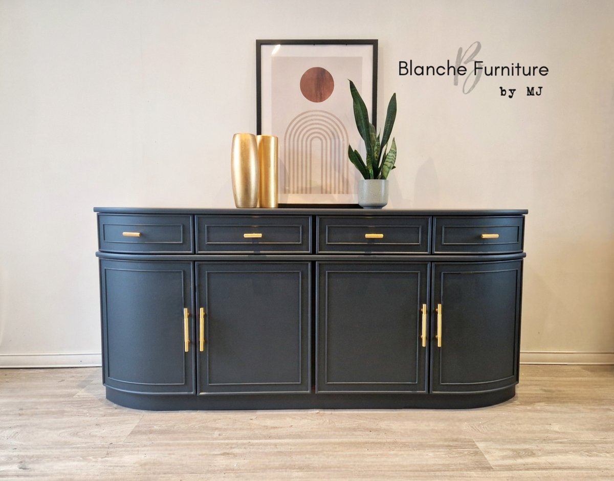 Image of Stunning Curved Sideboard in Grey - Available Now