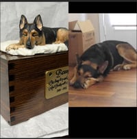 Image 4 of Custom Engraved German Shepherd Urn For Ashes Pet Portrait To Your Photos