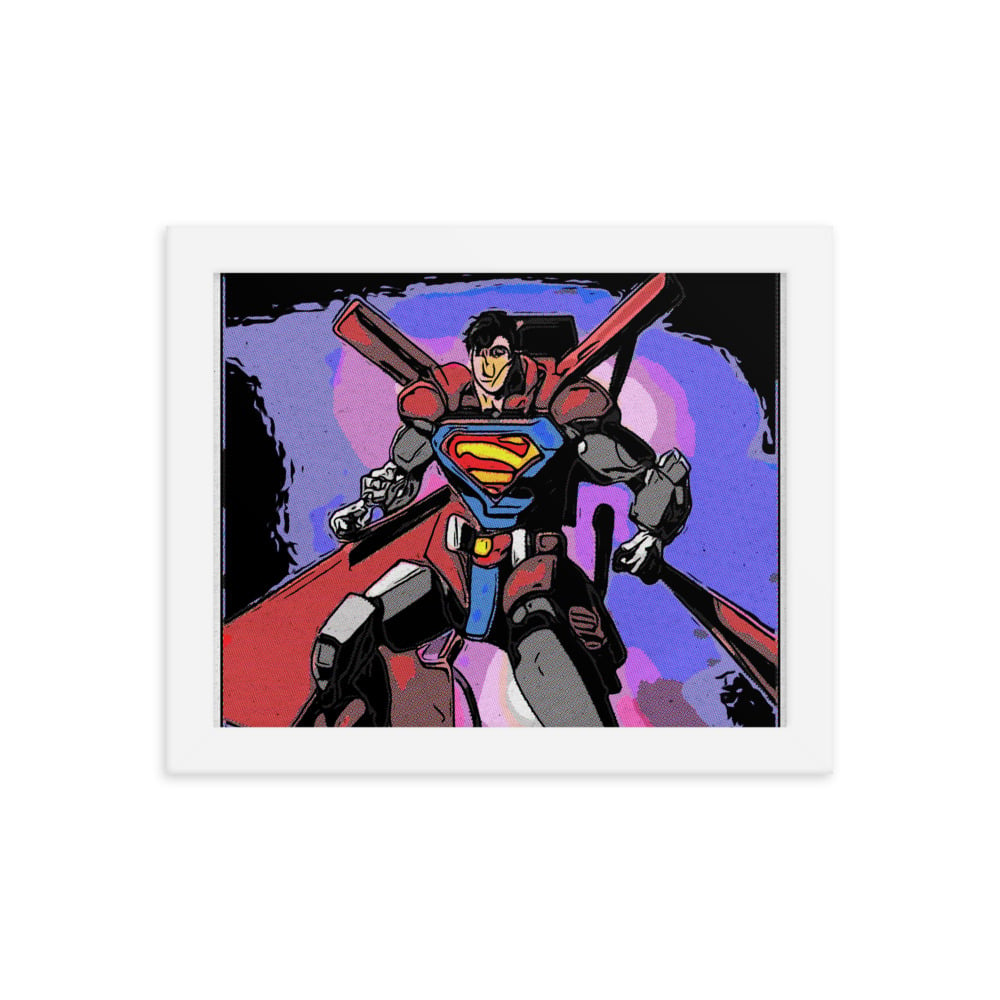 ZEN EXP - Robo-Superman Framed photo paper poster