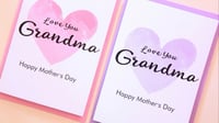 Image 2 of Grandma Card. Mother's Day Card. Grandma Birthday Card.