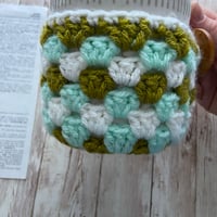 Image 5 of “Minty & Green” Crocheted Mug Cozy