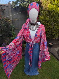 Image 11 of Pefkos co ord sarong set red and blue
