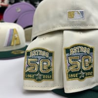 Image 3 of New Era 59Fifty Chrome/ D Green/ Gold/ L Blue/ Tropic Purple UV