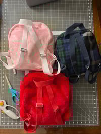 Image 3 of Blue Plaid Mini Bookbag