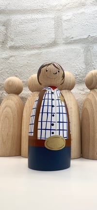 Image 5 of Red the Cowboy - Peg Doll 