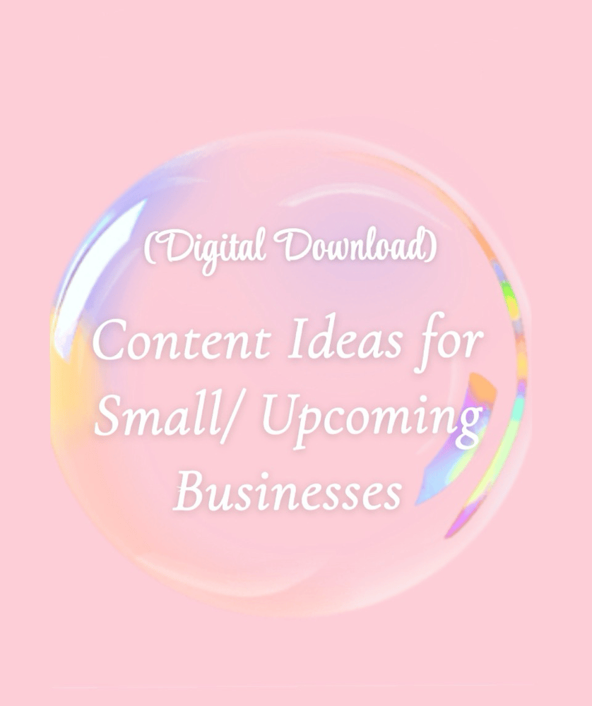 Image of Content Ideas for Small/ upcoming Businesses