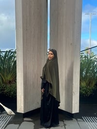 Khaki jersey khimar