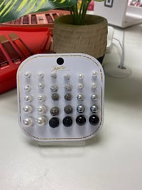 Image 1 of 15 pc multi color earring Set 