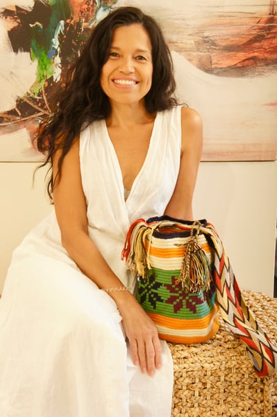 Image of Earthy bucket Wayuu bag 