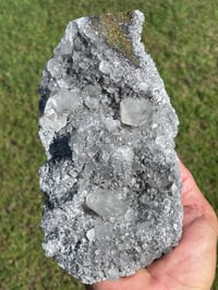 Image 5 of UV Calcite On Quartz Crystal With Chalcopyrite Specimen #1559