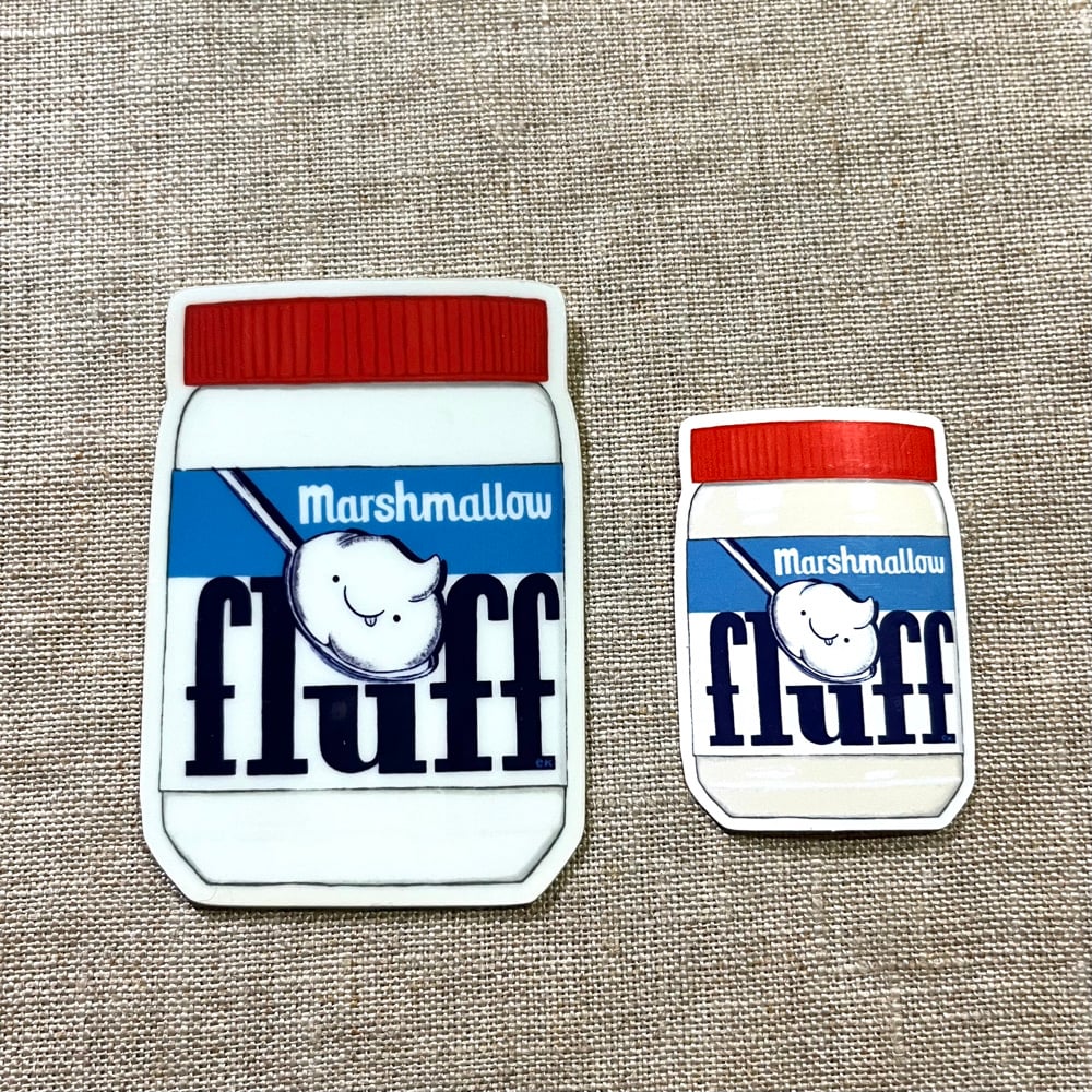Image of plain fluff stickers -- glow in the dark and mini!