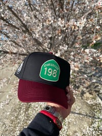 Image 3 of 198 Black and Burgandy 