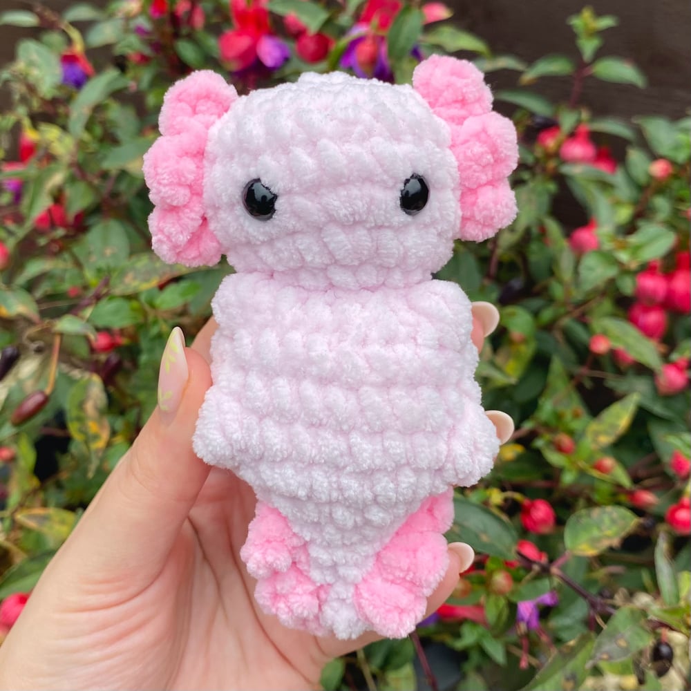 Image of Crochet Baby Axolotl 