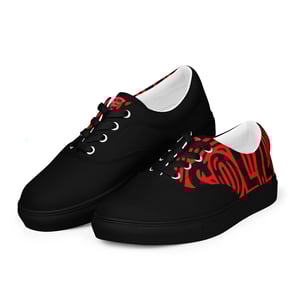 Image of Red/Black Printed Solid Sneakers