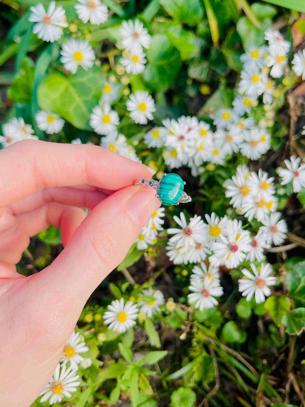 Image of Malachite Silver Ring