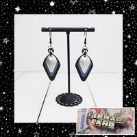 Image 1 of Monochromatic Triple Layer Serpent Scale Earrings