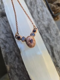 Image 4 of Electroformed Jelly opal bib necklace