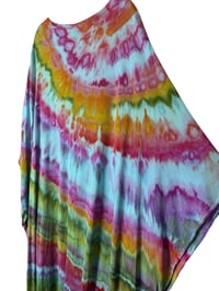 Image 9 of *IRREGULAR* 2X PLUS Long Woven Kimono in Bright Agate Ice Dye