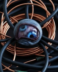 Image 8 of Custom Swappable Phone Grip for smartphones, double iris, reflective pupil, glow in the dark