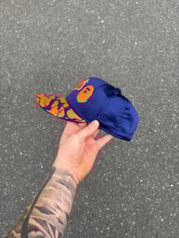 Image 3 of SATIN BLUE ORANGE NEW YORK METS CUSTOM FITTED CAP