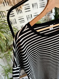 Image 3 of old Nacy stripe ruffle sleeve dress