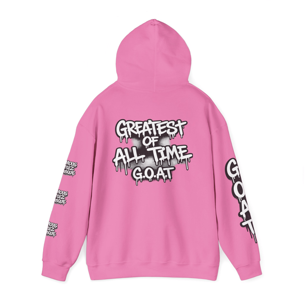 Image of Unisex GOAT Graffiti Hoodie — "I’m the Best 2 Ever Do It" Streetwear Pullover