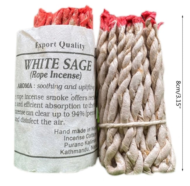40 Pcs/Set Homemade White Sage Rope Incense 