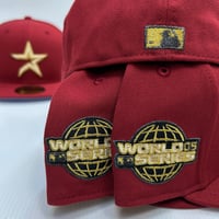 Image 2 of New Era 59Fifty Brick/Metallic Gold  Astros 