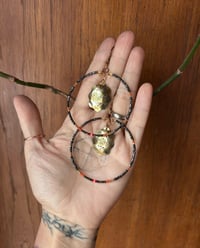 Image 1 of Beaded hoops 