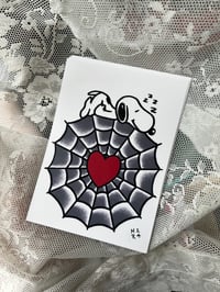 Image 1 of snoopy spiderweb print