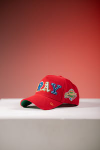 Image 2 of PRE ORDER Philippians 4:6 PRAY Hat "Red"