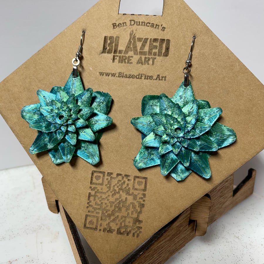 Image of Fractal Flower Earrings 