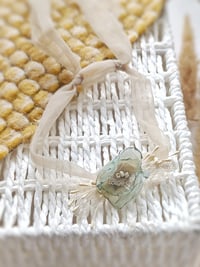 Image 1 of Photo prop | Newborn headband for photoshoot | beige and sage