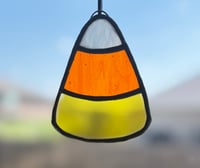 Image 2 of Candy Corn Stained Glass Suncatcher