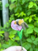 Image 1 of Tulip with felted bee 
