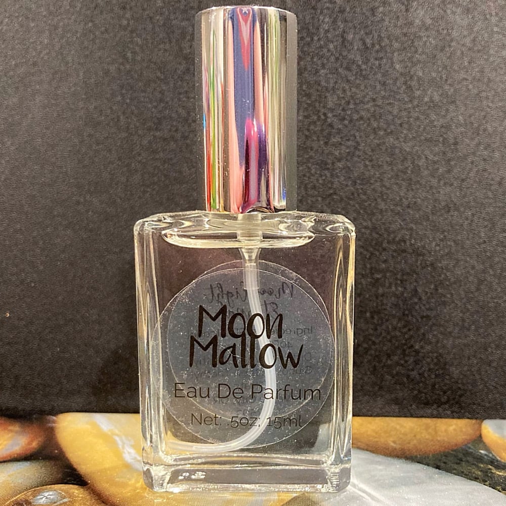 Image of Moon Mallow Eau De Parfum. Sweet Vanilla Marshmallows. .5oz; 15ml