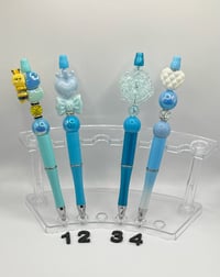 Blue Beaded Ink Pens