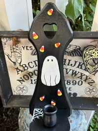 Image 2 of Candycorn Ghost Candlestick Holder