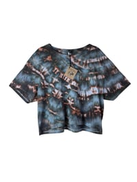 Image 2 of XL Crop Tee in Ember Ice Dye 