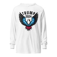 Image 2 of Trump 2024 Patriotic Eagle Hooded Long-Sleeve Tee