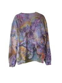 Image 6 of XS Adult Crew Sweatshirt in Muted Garden Ice Dye