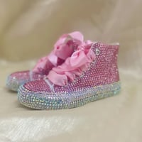 Image 1 of Toddler Girl Bling Crystals Canvas Kids Shoes